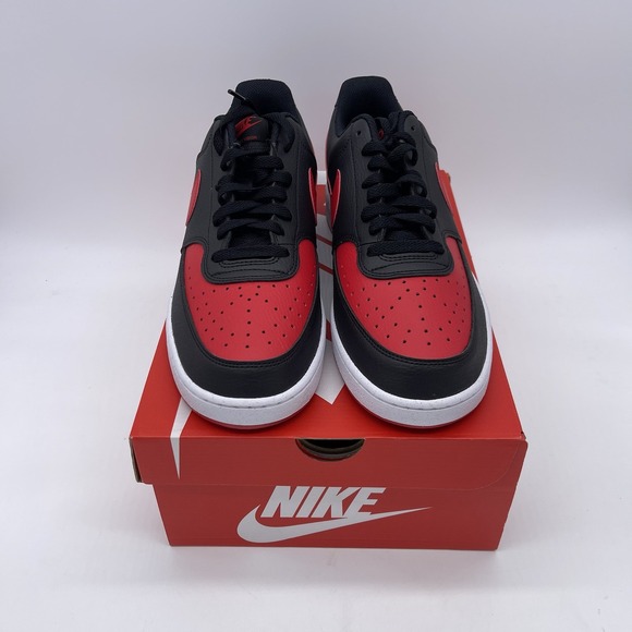 Nike COURT VISION LO NN Shoes Mens 11.5 Black University Red White FJ0685‎ 010 main image 5